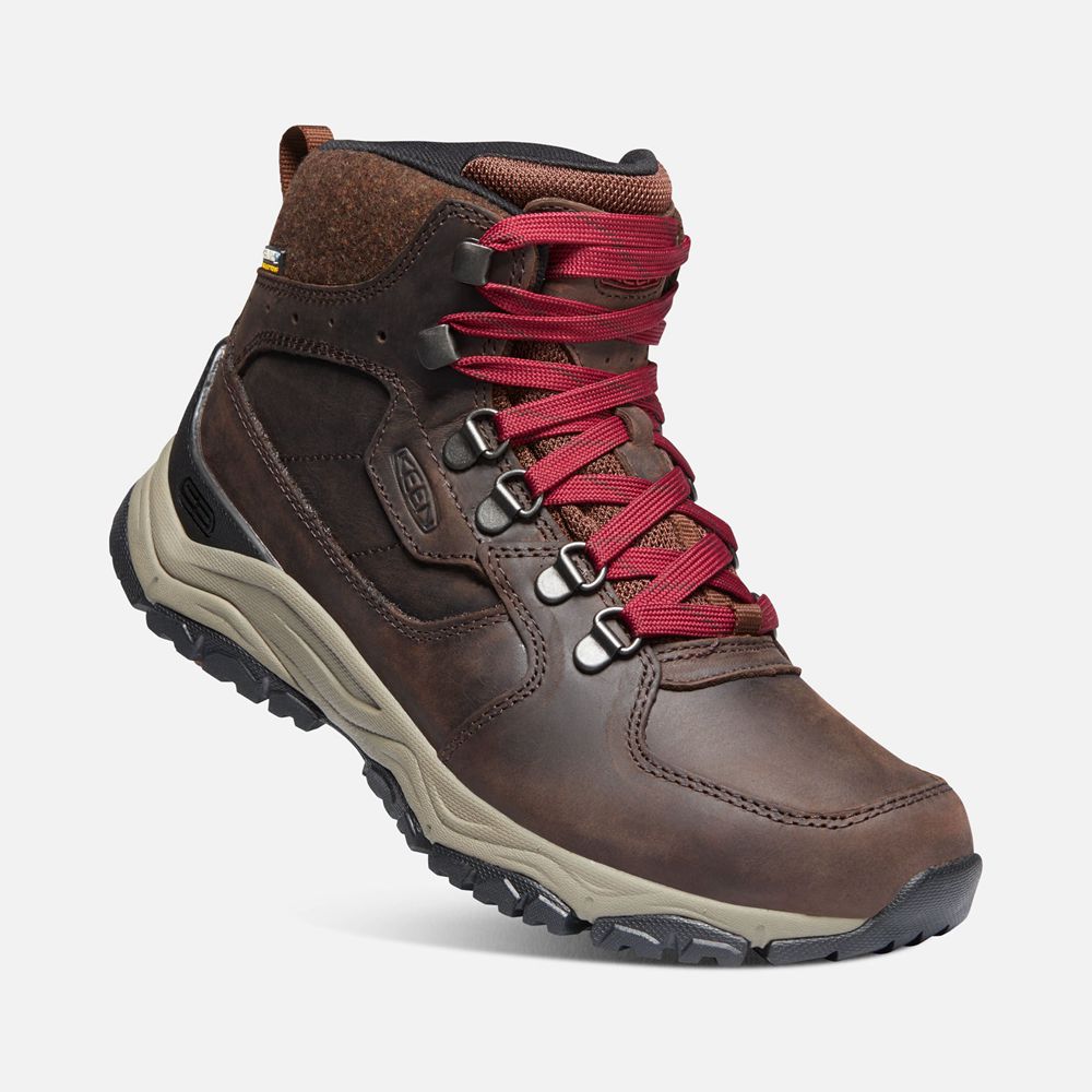 Botas de Seguridad Keen Mexico Rojos/Marrom - Mujer Innate Cuero Waterproof - VH5726810